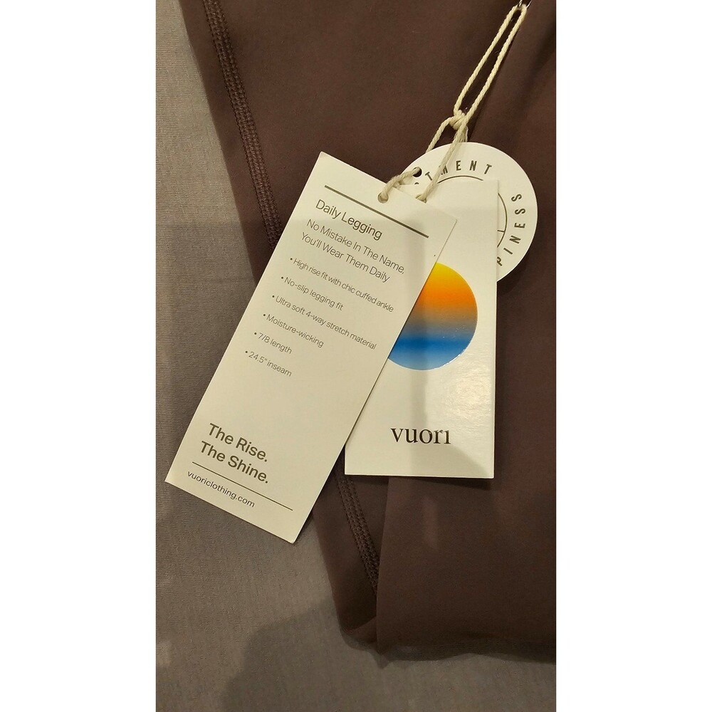 Vuori Daily Legging XS Long 27" inseam Chocolate Brown - Picture 5 of 5